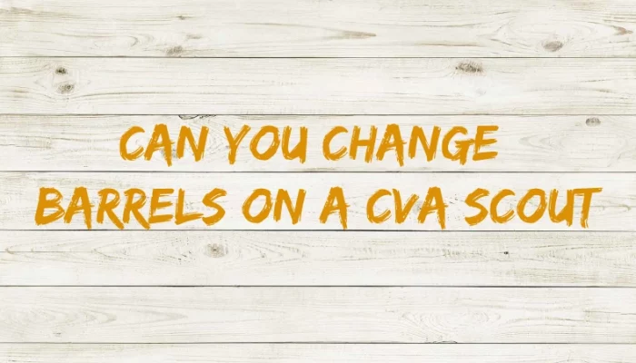 Can You Change Barrels On A CVA Scout